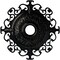Ekena Millwork Orleans Ceiling Medallion (Fits Canopies up to 8 1/4"), 38 3/8"OD x 6 5/8"ID x 2 7/8"P, Black Pearl CM38OLBPS - alternate 1